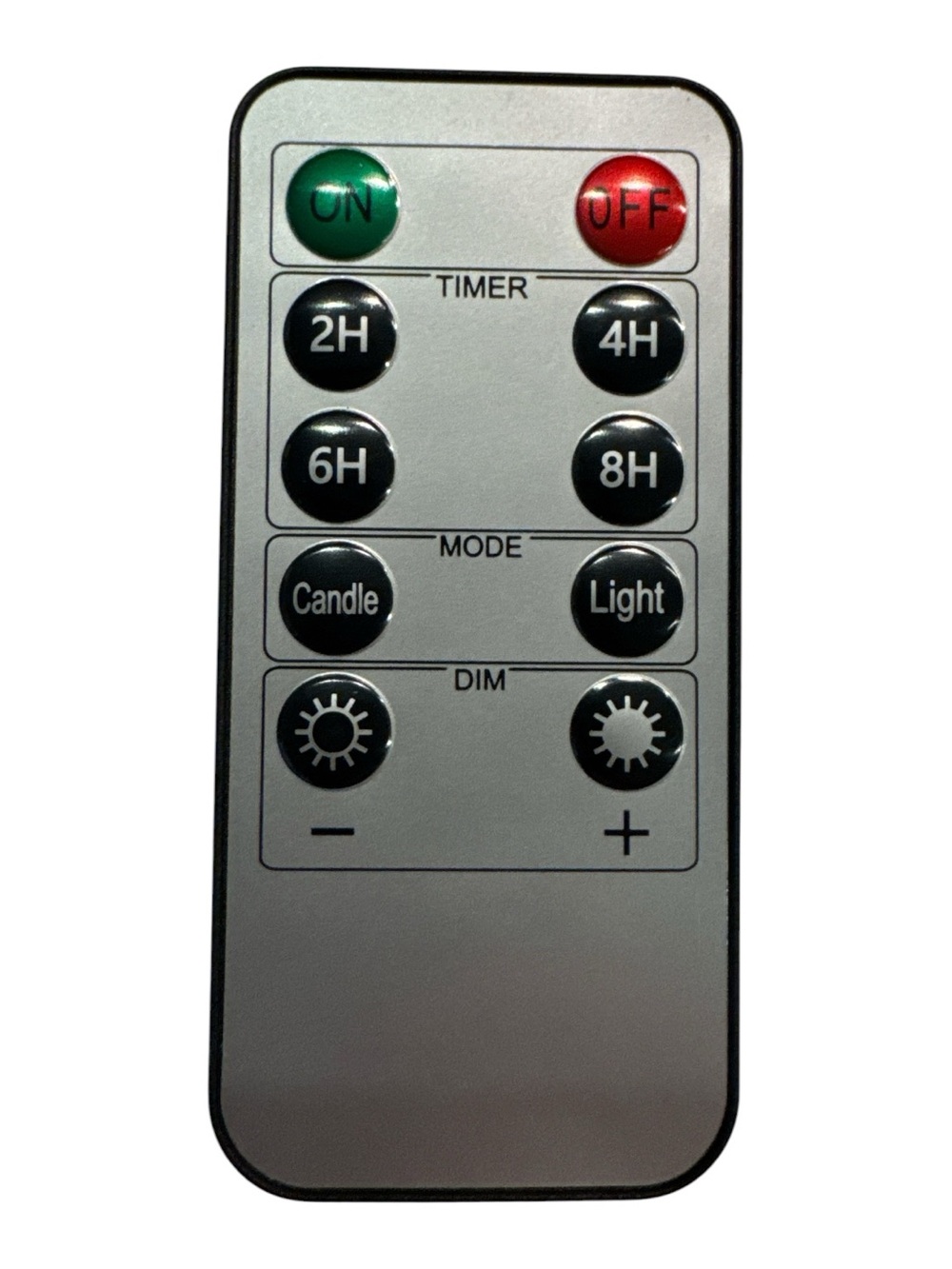 Set of three grey glass flameless LED pillar candles, with remote - Picture 7 of 7